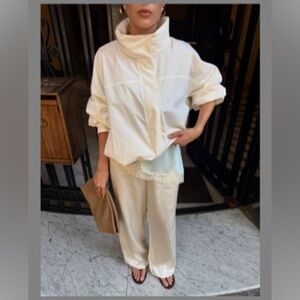 3/$18 BMW LIFESTYLE Men's Beige Lightweight Jacket Short Sleeve Rain Coat